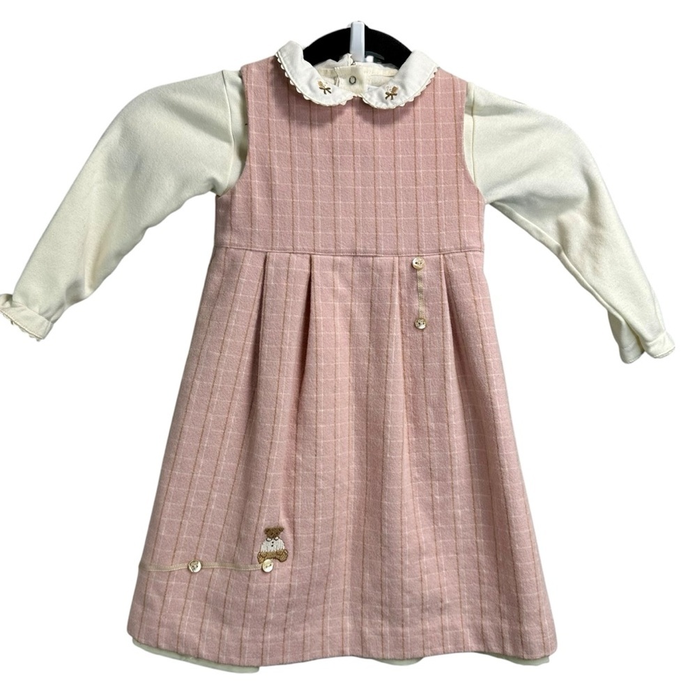 Tartine et Chocolat Paris Pink Teddy Bear Embroidered Dress